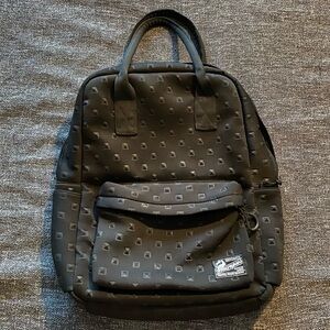 Black Patterned Men's Backpack